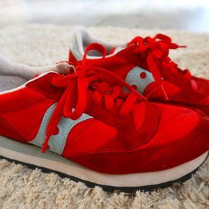 Retro Red Saucony Jazz Tennis Shoes Sneakers size 7.5